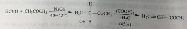 甲醛與丙酮的縮合反應