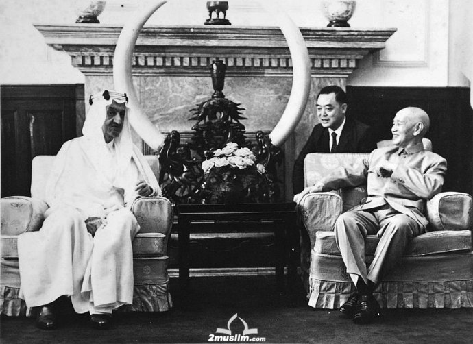 1971年訪問台灣時與蔣介石會談
