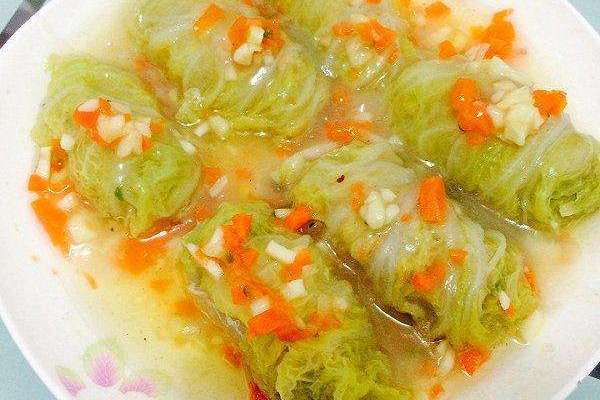 白菜肉末卷 白菜肉末卷