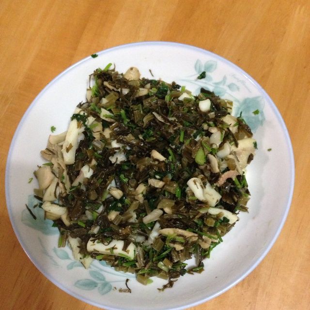 鹹菜蘑菇魷魚