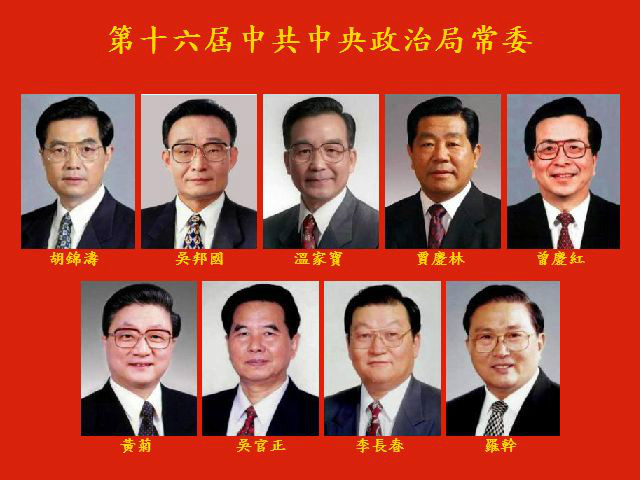 中國共產黨第十六屆中央政治局