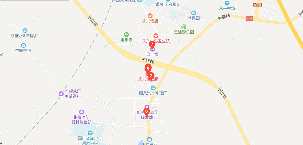 遂寧市船山區永興鎮地圖