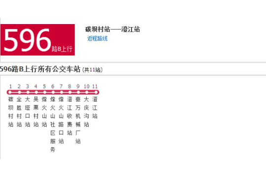重慶公交596路B 重慶公交596路B