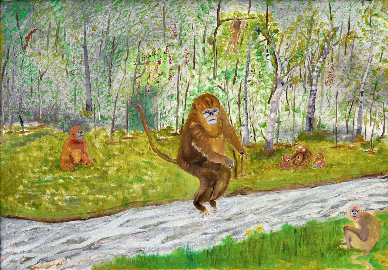 樂園·神農架 布面油畫 150x100cm  2014