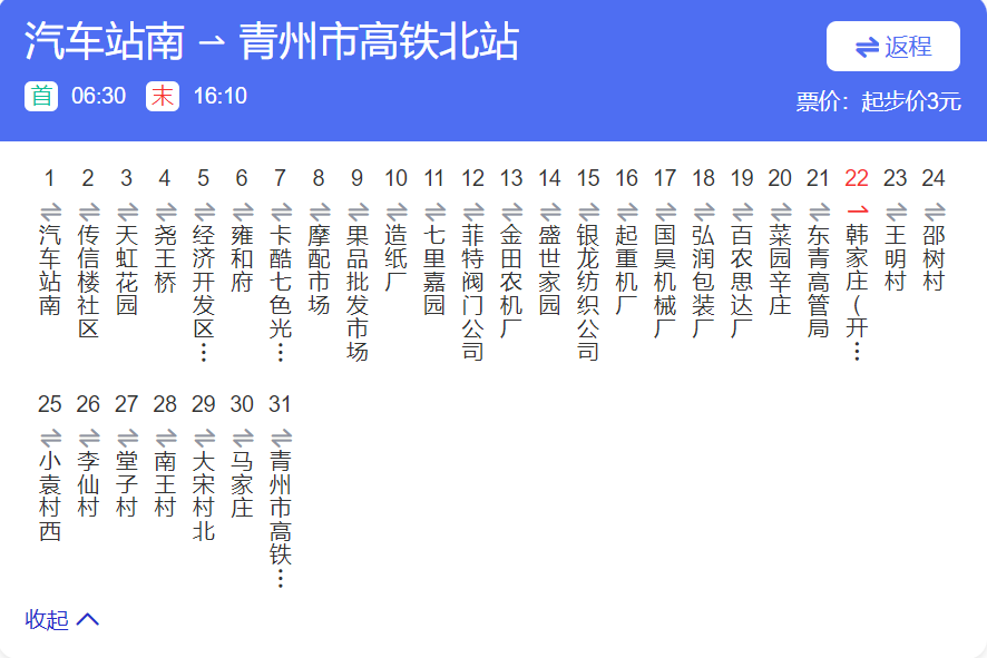 青州公交26路 青州公交26路