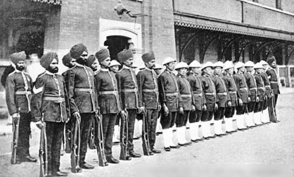 1906年於中區警署舉行的檢閱儀式。