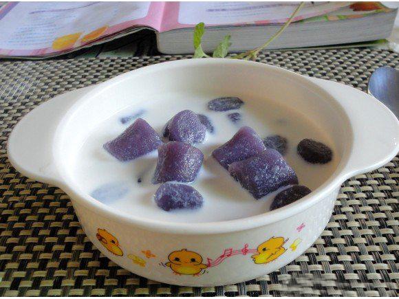 牛奶紫薯芋圓