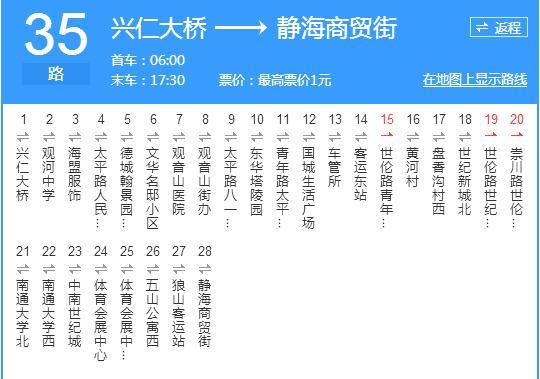南通公交35路 南通公交35路