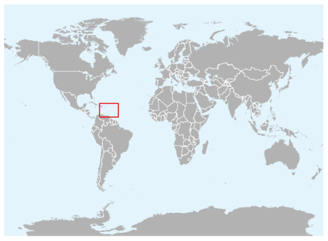 紅頸亞馬遜鸚鵡分布圖