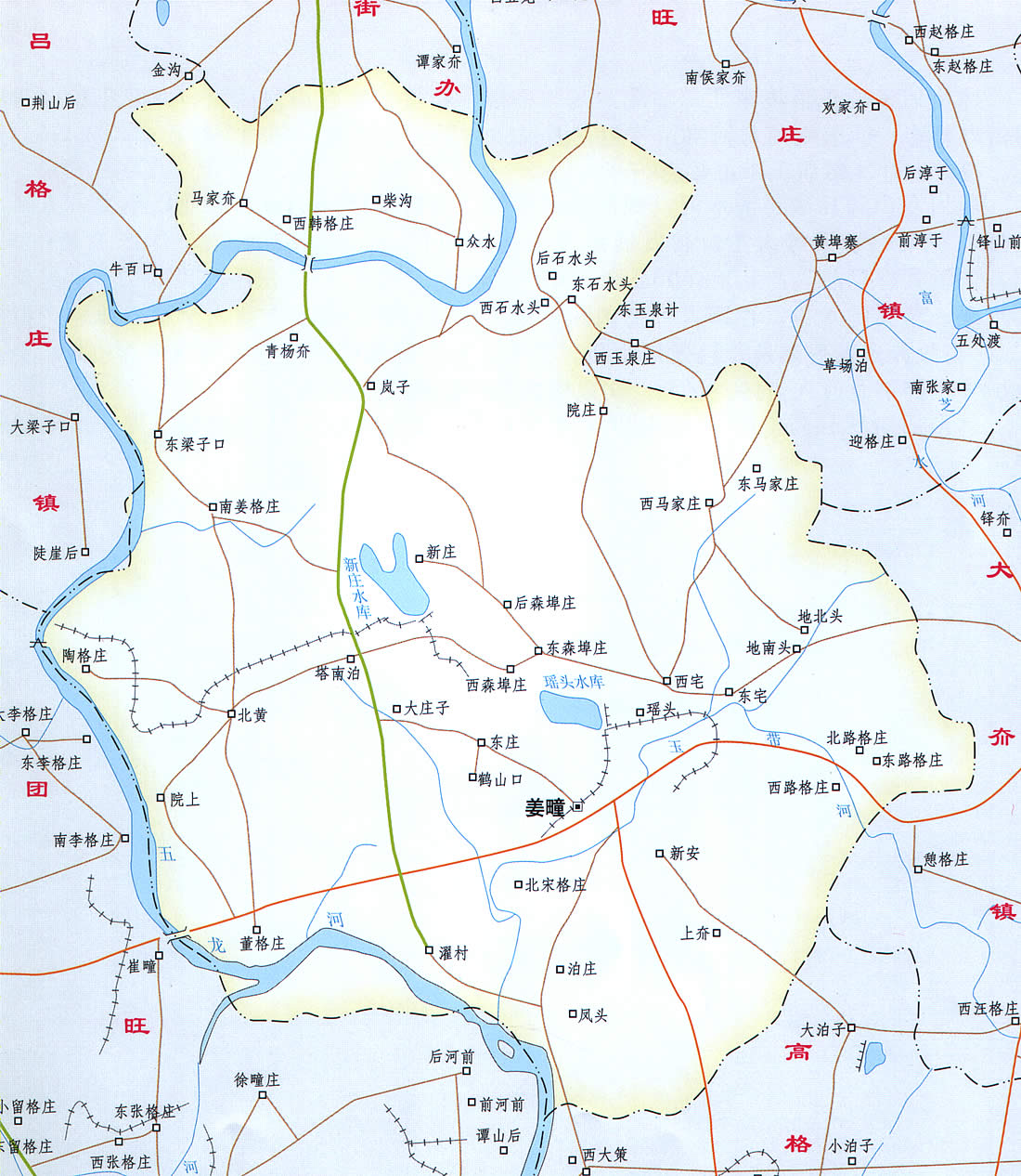 姜疃鎮轄區地圖
