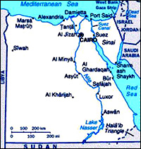 埃及共和國地圖
