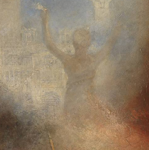 油畫中的遠景描繪的“尼布甲尼撒”