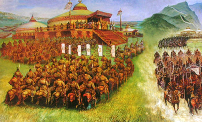 蒙古鐵騎在歐洲（內蒙古成吉思汗廟壁畫）