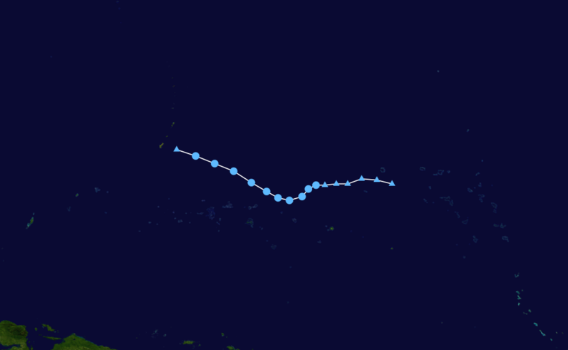 熱帶風暴 18W 路徑圖