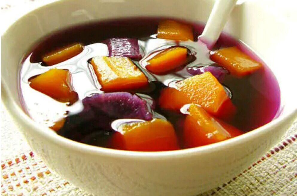 南瓜紫薯甜湯