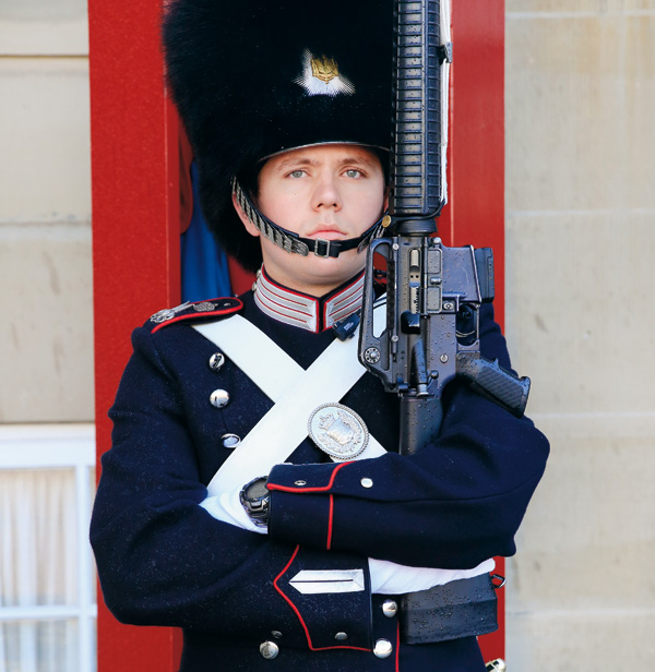 哥本哈根阿馬林堡宮前的衛兵