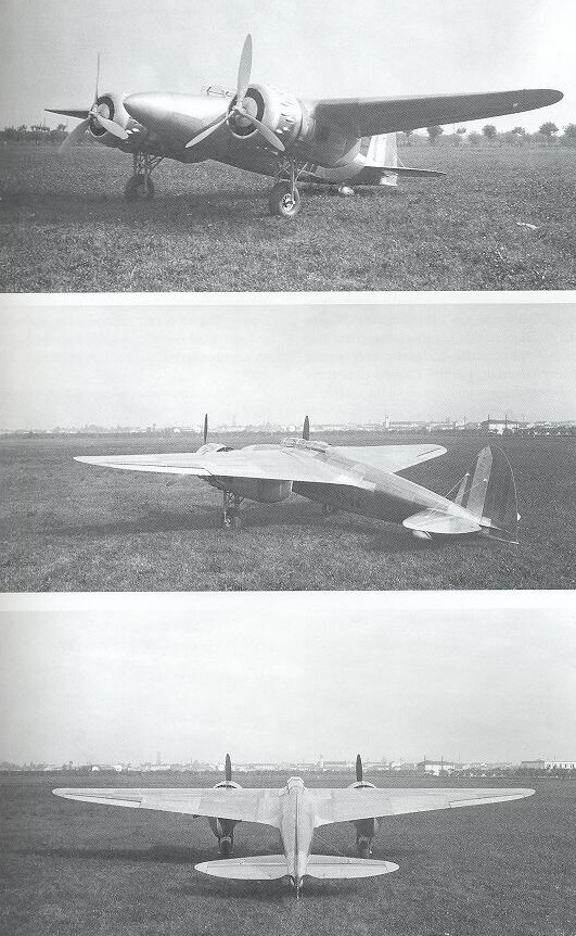 Ba.88 原型機最初採用單垂尾布局，後改為雙垂尾