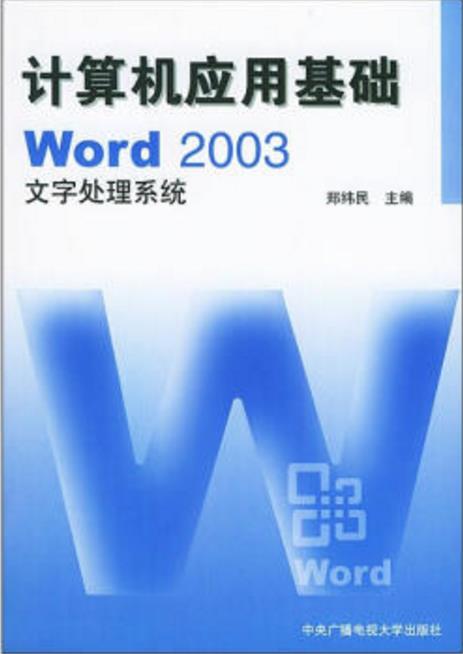 計算機套用基礎Word2003文字處理系統