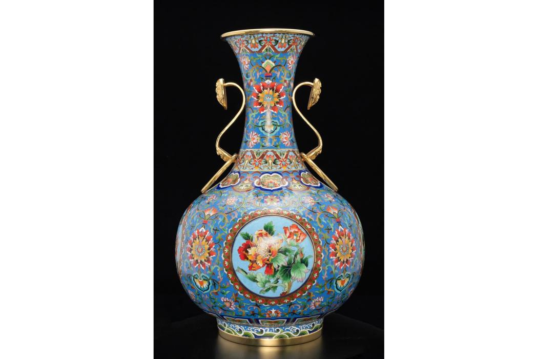 四季平安(張同祿創作的景泰藍作品) 四季平安(張同祿創作的景泰藍作品)