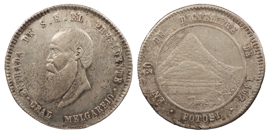 印有梅爾加雷霍肖像的硬幣