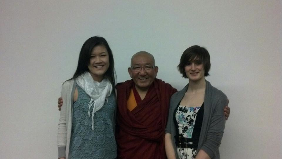 13年，阿嘉在美國密西根大學藏傳佛教課演講