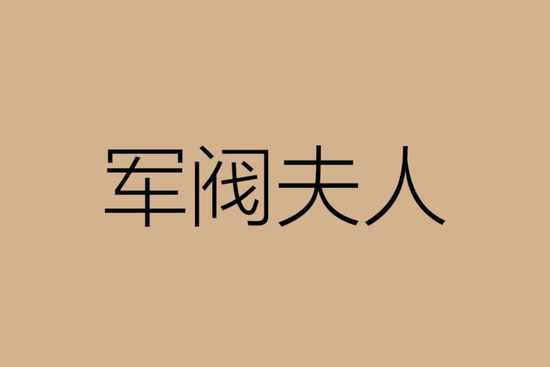 軍閥夫人 軍閥夫人