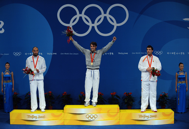 塔利亞羅爾在北京奧運會領獎台上