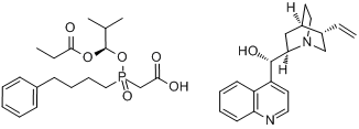(8a,9R)-辛可寧-9-醇單[[(S)-[(1R)-2-甲基-1-（1-氧代丙氧基）丙氧基]（4-苯基丁基）氧膦基]乙酸]鹽