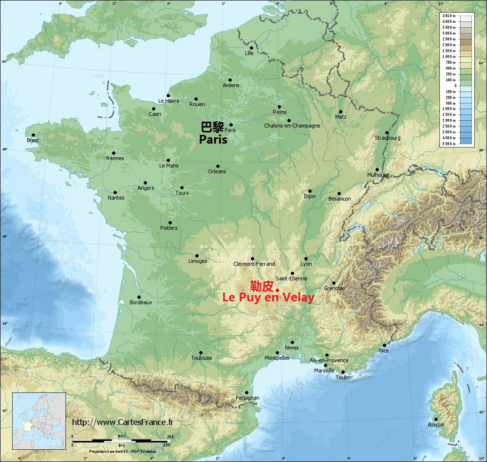 勒皮在法國的位置