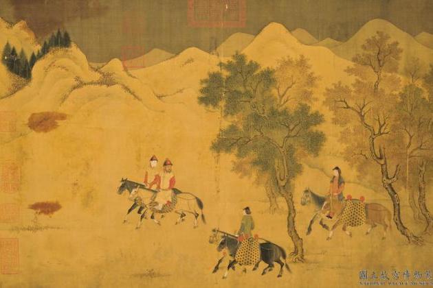 獵騎圖(台北故宮博物院收藏的元代繪畫) 獵騎圖(台北故宮博物院收藏的元代繪畫)