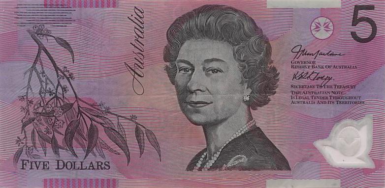 澳洲$5鈔票（塑質）