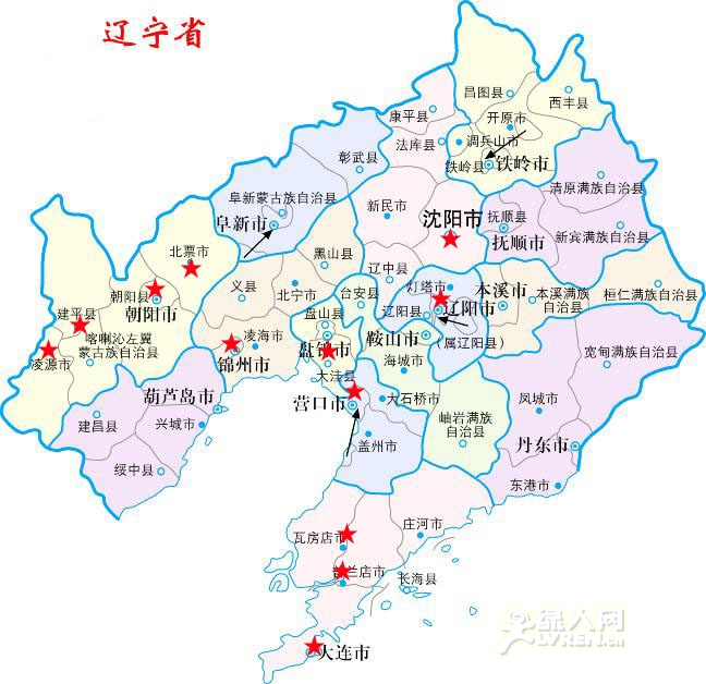 遼寧省地圖