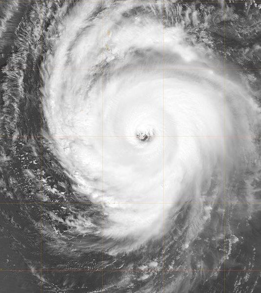 超強颱風摩羯 衛星雲圖