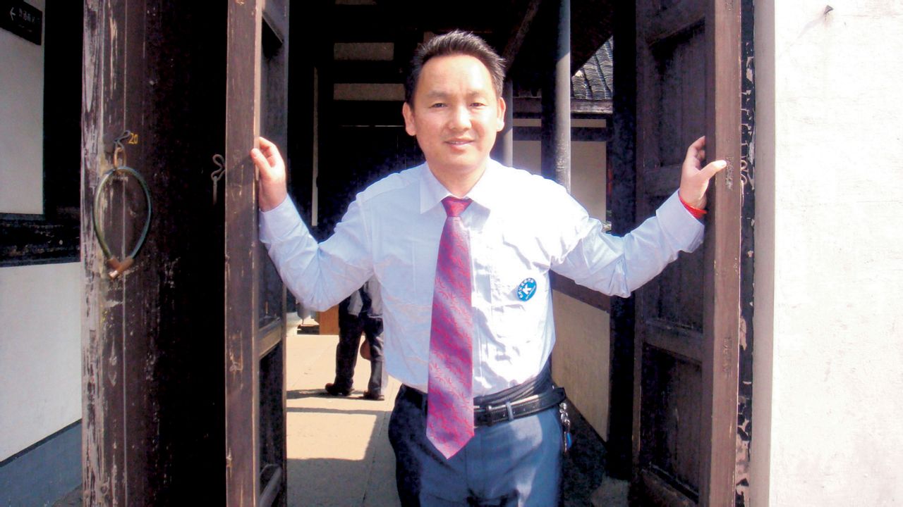 2011年春節，在浙江省紹興市魯迅先生故居。