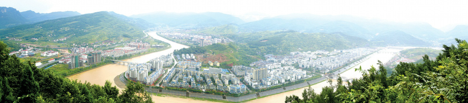 下寺鎮中心城區全景俯瞰（2014年）