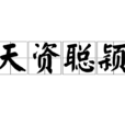 天資聰穎 天資聰穎