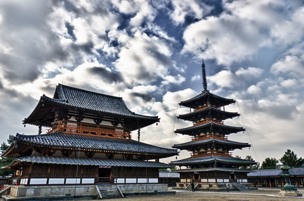 日本法隆寺五重塔