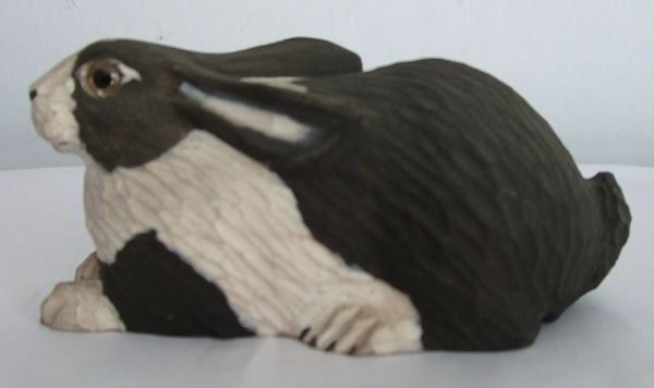手工木雕工藝品兔子