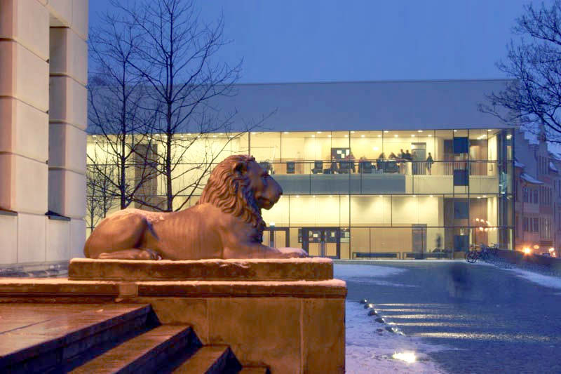 大學廣場以及大學講堂旁的獅子雕像