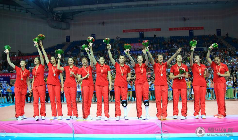 中國女排獲得郴州站冠軍