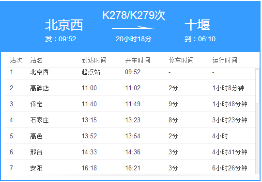K279次列車 K279次列車