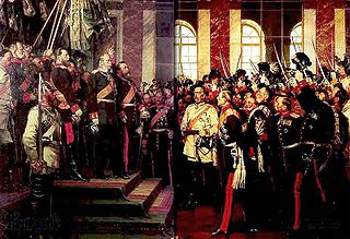 德皇威廉一世在凡爾賽宮鏡廳加冕