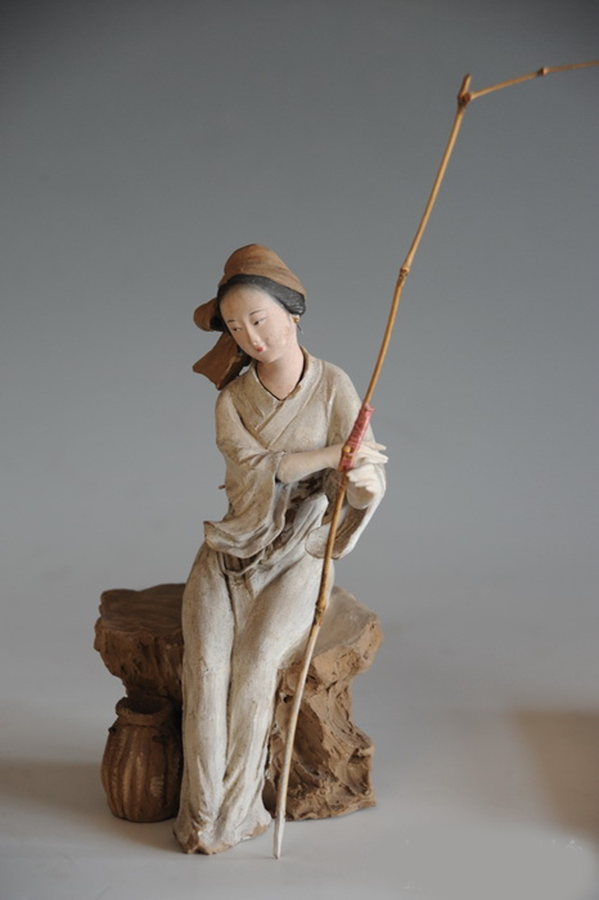 泥人張第二代張華堂的作品：漁婦