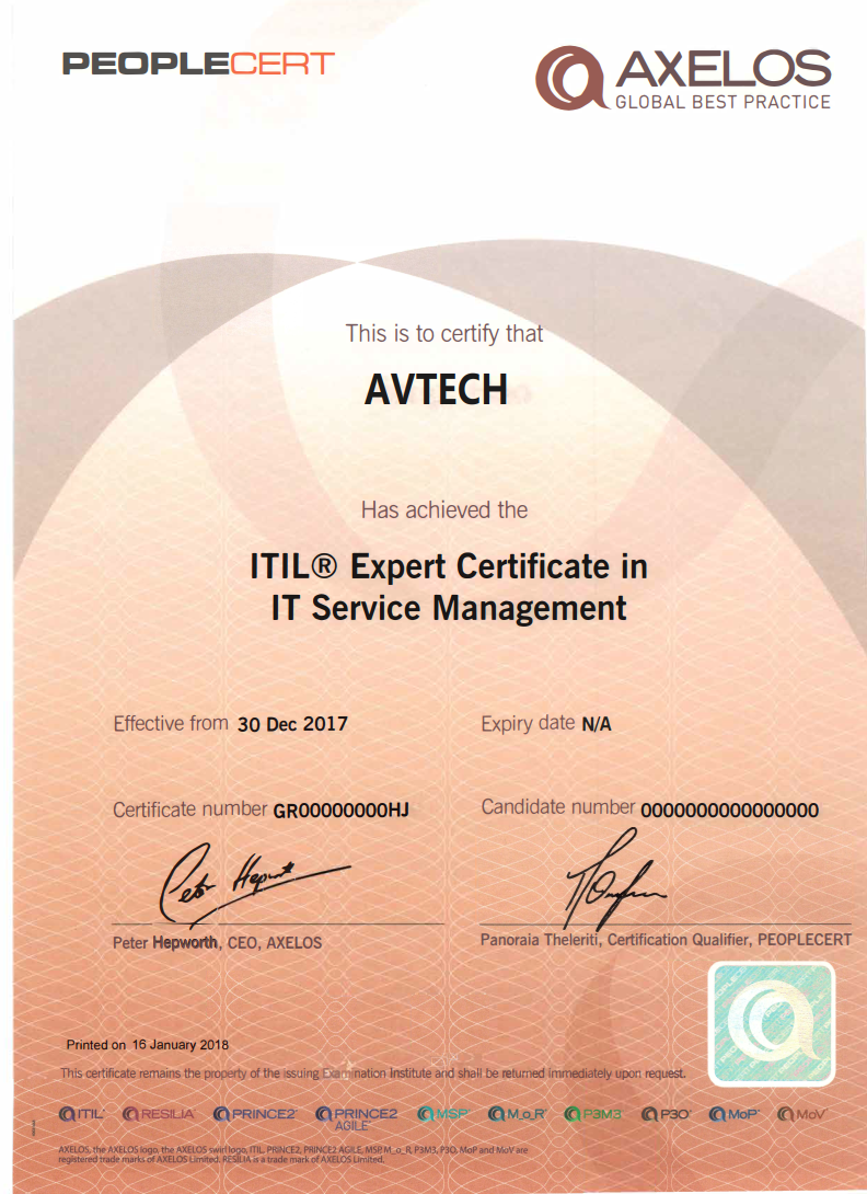 ITILV3中級認證