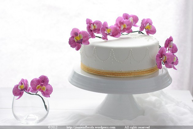 蝴蝶蘭翻糖蛋糕