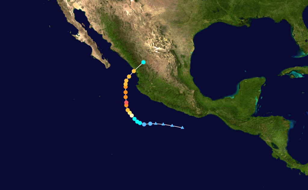 颶風薇拉 路徑圖