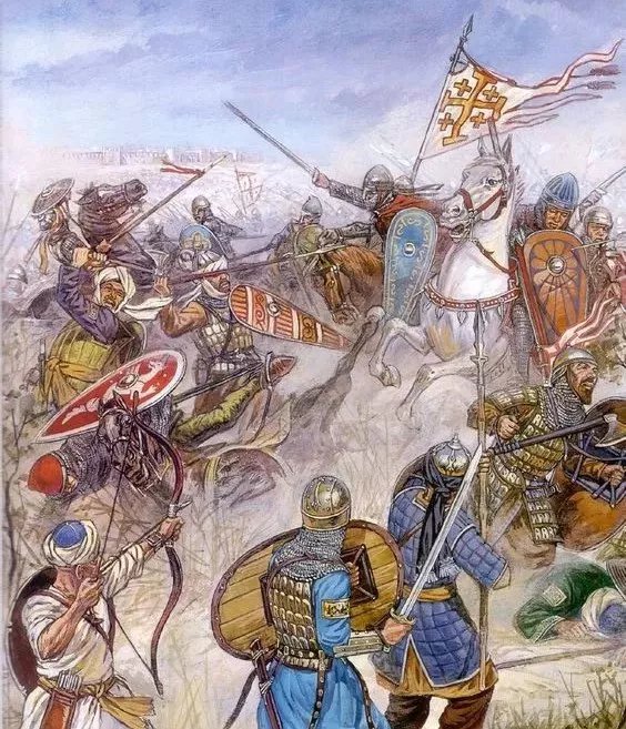 與大馬士革守軍激戰一整日的法國十字軍