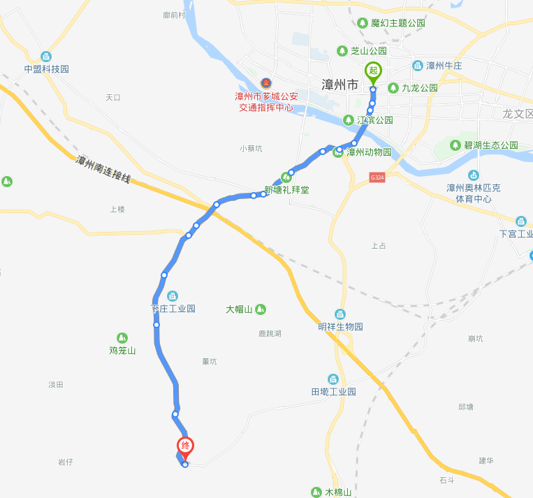 漳州公交5路路線圖