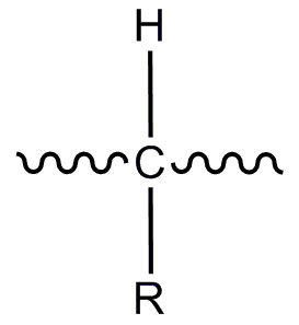 分子鏈中與R基連線的碳原子結構
