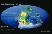石炭紀晚期地球海陸分布圖